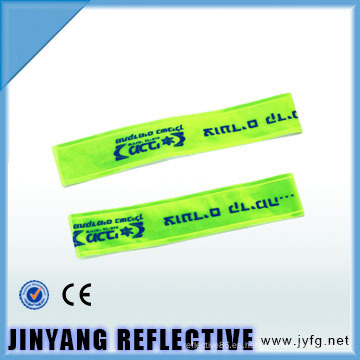 China LED pvc reflectantes bofetada envoltura elástica brazalete reflectante